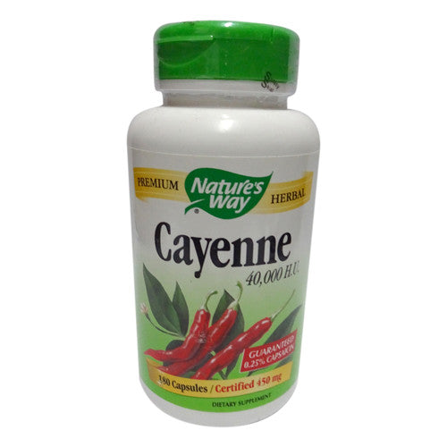 Cayenne Pepper 450 Mg Capsules By Natures Way - 180 Ea